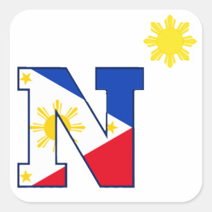 Philippines N Sun Square Sticker