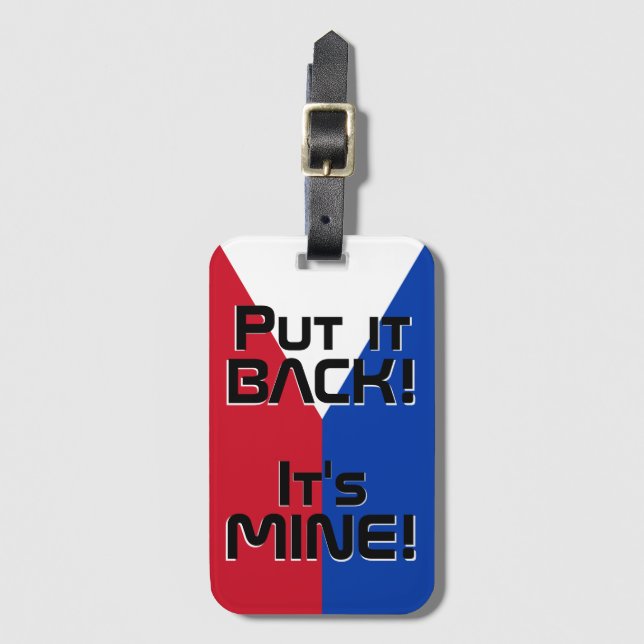 Philippines National Flag Funny Patriotic Luggage Tag (Front Vertical)