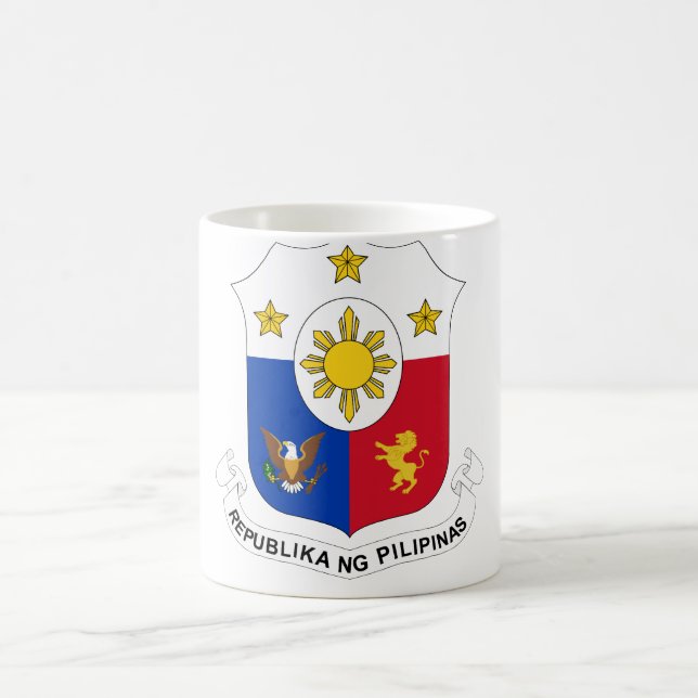 Philippines Official Coat Of Arms Heraldry Symbol Coffee Mug (Center)