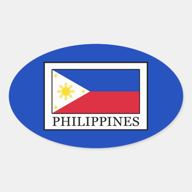 Philippines Oval Sticker (Front)