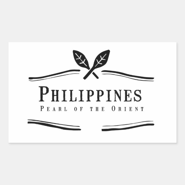 Philippines Pearl of the Orient Rectangular Sticker (Front)