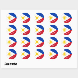 Philippines & Philippine flag patriots / sports Classic Round Sticker