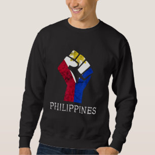 Philippines Pilipinas Hand Fist Pinoy Pride Filipi Sweatshirt