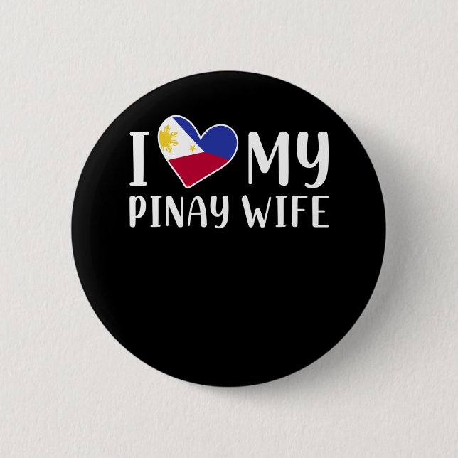 Philippines Pinay Love Wife Pinoy Husband 6 Cm Round Badge (Front)