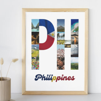 Philippines Poster Filipino Wall Art Decor PH
