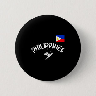Philippines pride pinoy sports skiing filipino 6 cm round badge