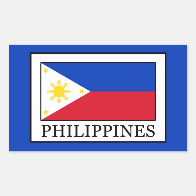 Philippines Rectangular Sticker (Front)