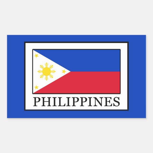 Philippines Rectangular Sticker (Front)