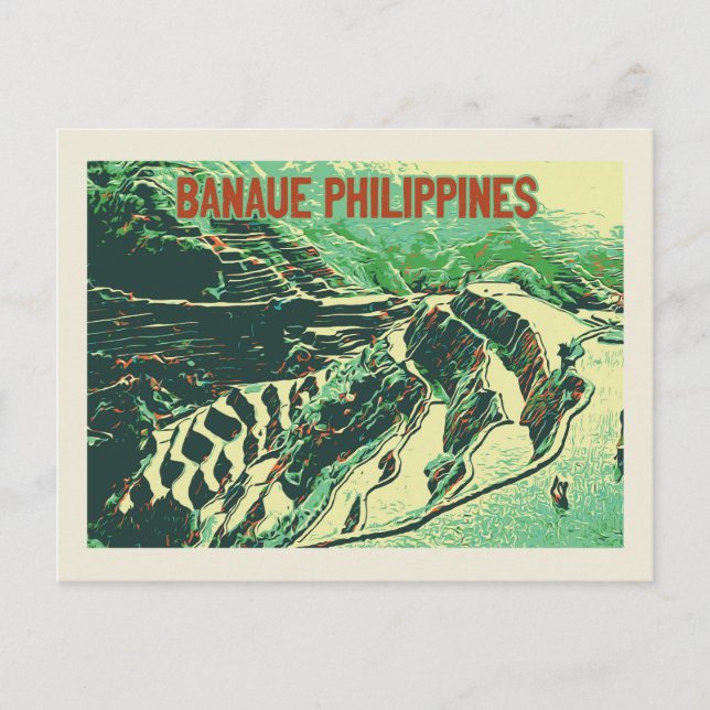 Philippines, rice terraces in Banaue Luzon island Postcard (Front)