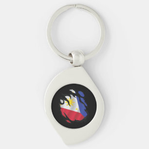 Philippines Ripped Flag Key Ring