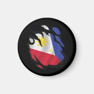 Philippines Ripped Flag Magnet
