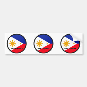Philippines Roundel quality Flag Bumper Sticker