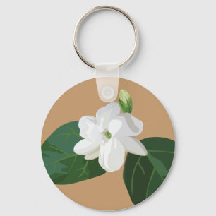 Philippines Series: Sampaguita Flower Key Ring