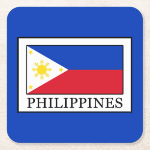 Philippines Square Paper Coaster