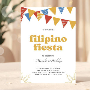 Philippines Sun Filipino Fiesta Invitation Boho