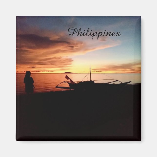 Philippines Sunset by the Sea - Magnet (Front)