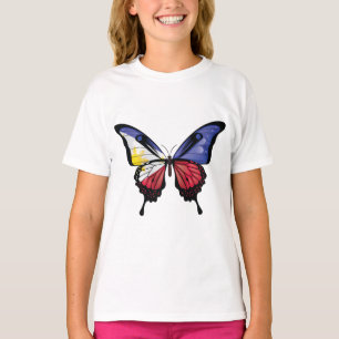 Philippines Swallowtail Butterfly Flag T-Shirt