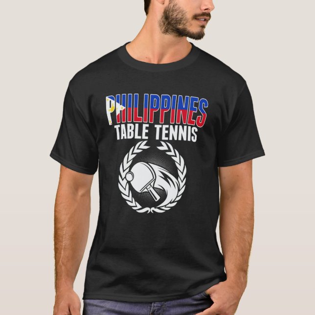 Philippines Table Tennis Fans Philippine Ping Pong T-Shirt (Front)