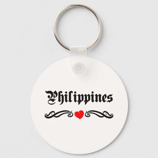 Philippines Tattoo Style Key Ring (Front)