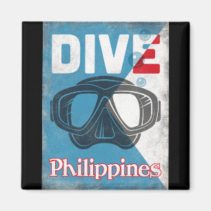 Philippines Vintage Scuba Diving Mask Magnet
