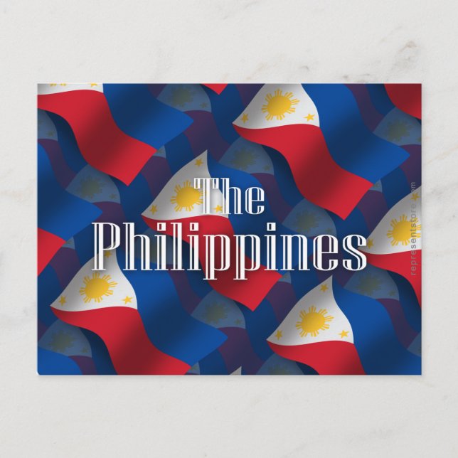 Philippines Waving Flag Postcard (Front)