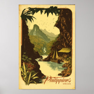 Philippines with love vintage poster