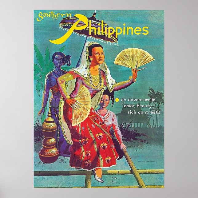 Philippines, women in traditional, folk costumes poster (Front)