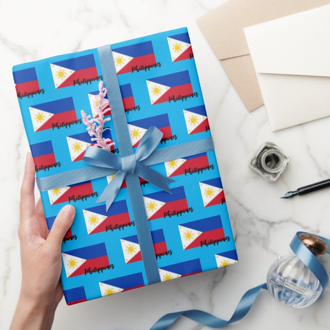 Philippines Wrapping Paper, Philippine Flag Wrapping Paper (Gifting)
