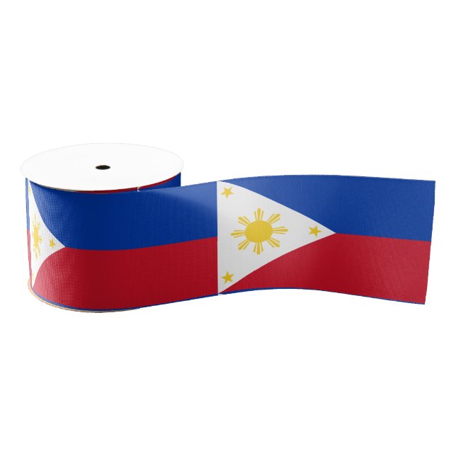 Philippino Flag & Philippines, holiday/sports Grosgrain Ribbon (Spool)