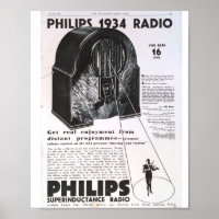 Philips 1934 antique radio retro advertisement