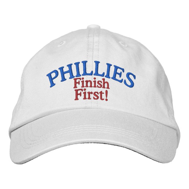 PHILLIES Finish FIRST by SRF Embroidered Hat (Front)