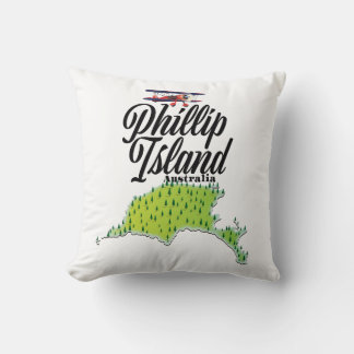 Phillip Island Australia map Cushion