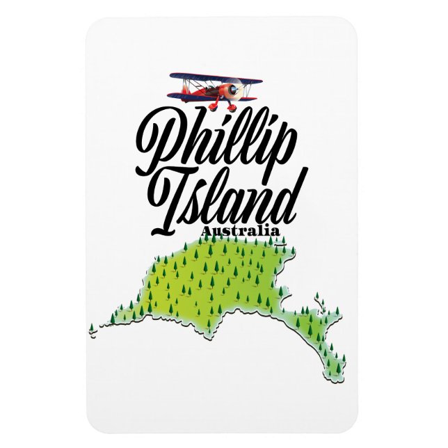 Phillip Island Australia map Magnet (Vertical)