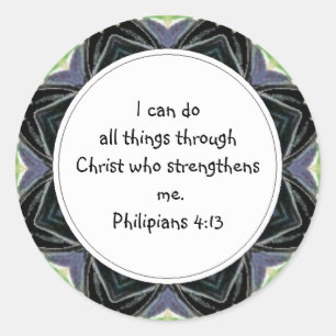 Phillipians 4:13 Scripture Memory Verse Sticker
