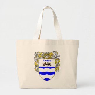 Phillips Coat of Arms (Mantled) Large Tote Bag