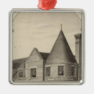 Phillips County Bank, Phillipsburg, Kansas Metal Tree Decoration