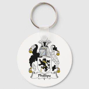 Phillips Family Crest Key Ring