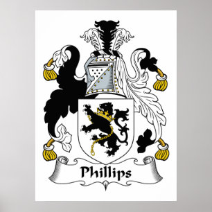 Phillips Family Crest Poster