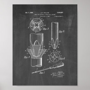 Phillips head Screwdriver Patent - Chalkboard Poster