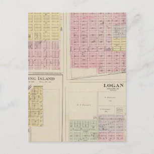 Phillipsburg, Marvin, Long Island, Logan, Kansas Postcard