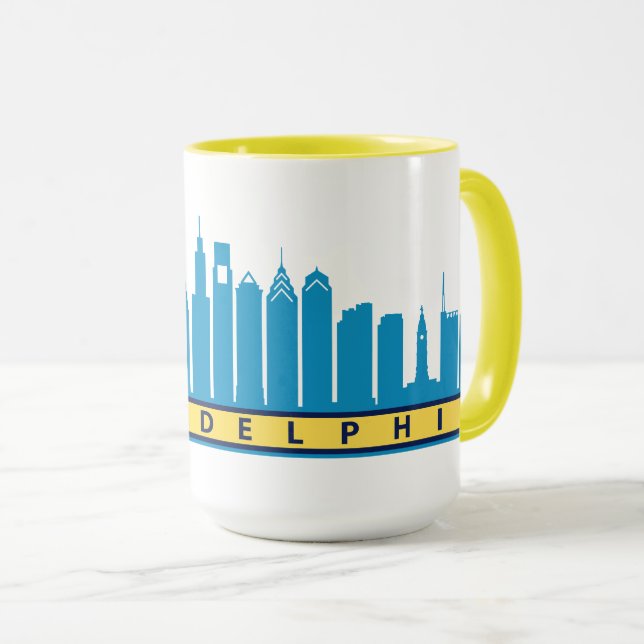 Philly 2019 Skyline Mug in City Colours (Front Right)