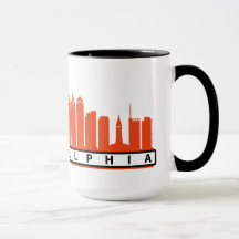 Philly 2019 Skyline Mug in Orange & Black