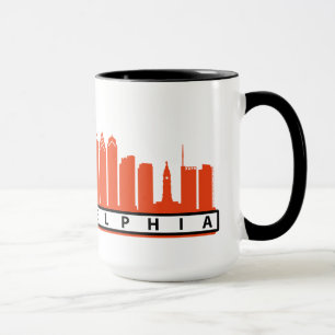 Philly 2019 Skyline Mug in Orange & Black