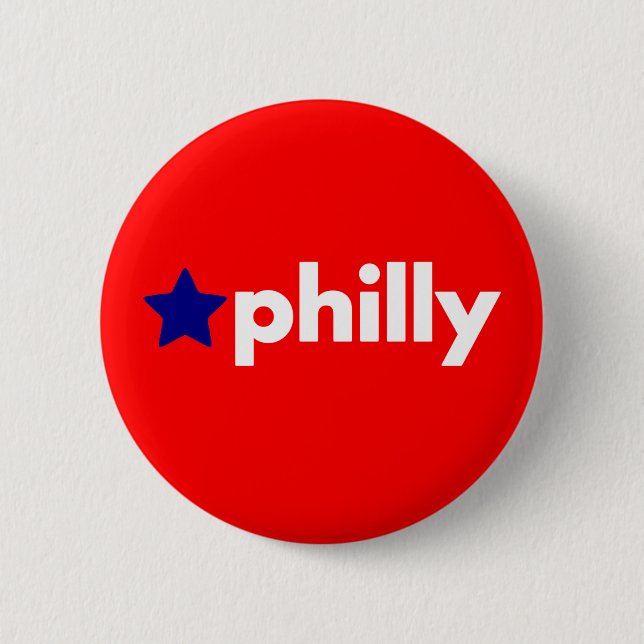 Philly 6 Cm Round Badge (Front)