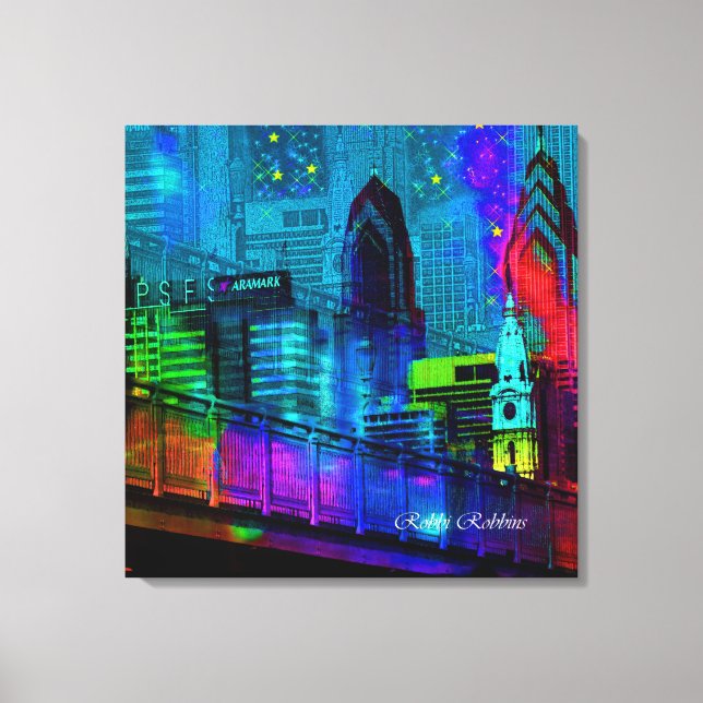Philly at Night Canvas Print (Front)