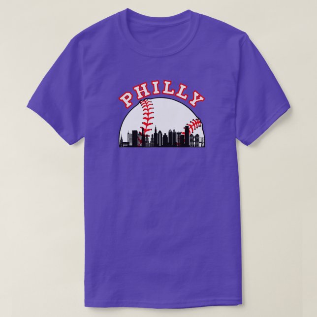 Philly Baseball  Philly PA Cityscape Skyline  T-Shirt (Design Front)