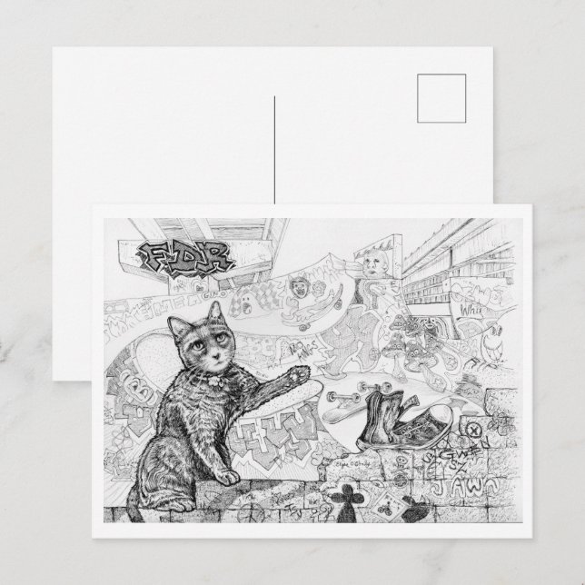 Philly Cat at FDR Park  Postcard (Front/Back)
