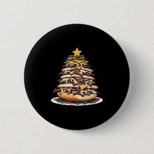 Philly Cheesesteak Christmas Tree  6 Cm Round Badge