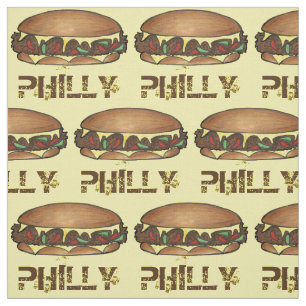 Philly Cheesesteak Steak Sandwich Philadelphia PA Fabric