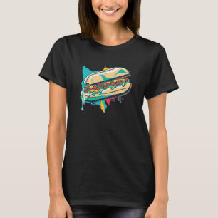 Philly Cheesesteak Vaporwave Retrowave Aesthetic T-Shirt